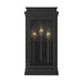 Myhouse Lighting Kichler - 59162BK - Three Light Outdoor Wall Mount - Lundon - Black