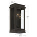 Myhouse Lighting Kichler - 59162OZ - Three Light Outdoor Wall Mount - Lundon - Olde Bronze