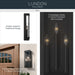 Myhouse Lighting Kichler - 59165BK - Three Light Outdoor Wall Mount - Lundon - Black