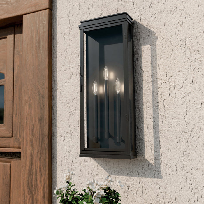 Myhouse Lighting Kichler - 59165BK - Three Light Outdoor Wall Mount - Lundon - Black