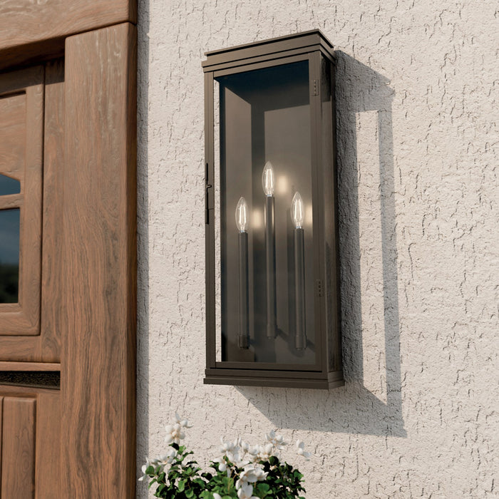 Myhouse Lighting Kichler - 59165OZ - Three Light Outdoor Wall Mount - Lundon - Olde Bronze