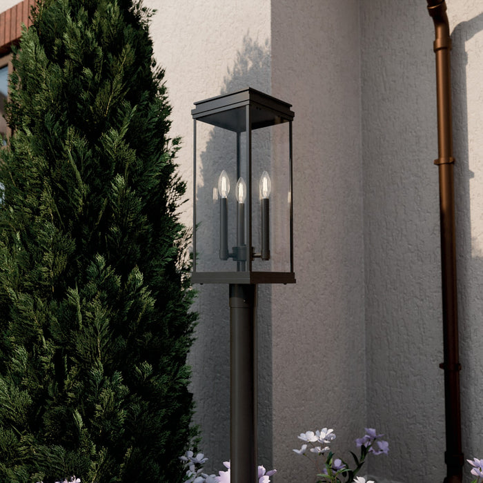 Myhouse Lighting Kichler - 59166BK - Three Light Outdoor Post Lantern - Lundon - Black