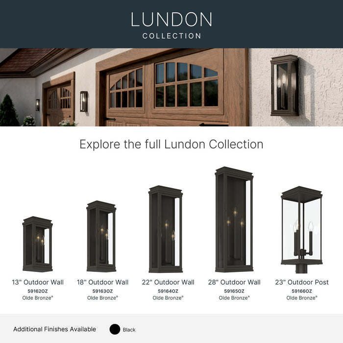 Myhouse Lighting Kichler - 59166OZ - Three Light Outdoor Post Lantern - Lundon - Olde Bronze