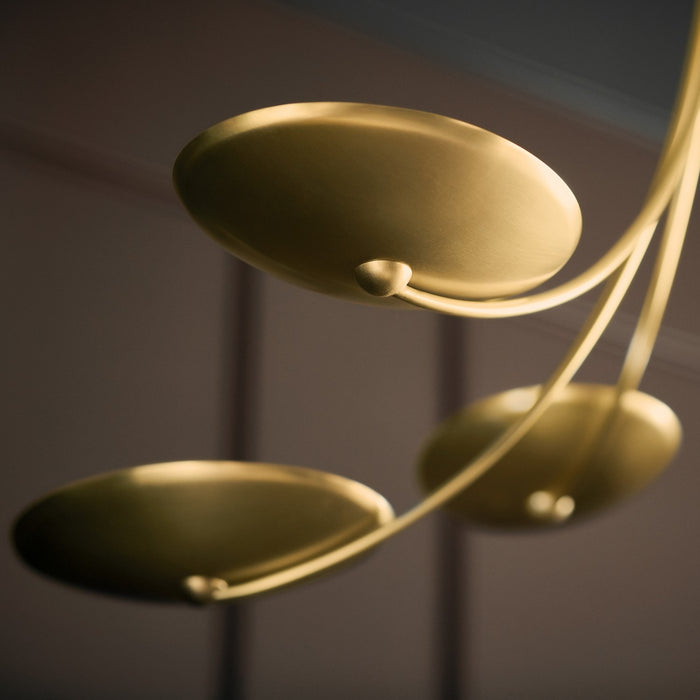 Myhouse Lighting Kichler - 52857LBR - Six Light Chandelier - Palmela - Lacquered Brass
