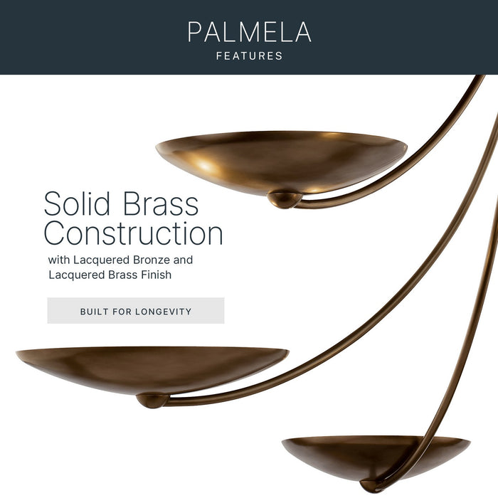 Myhouse Lighting Kichler - 52857LBRLBZ - Six Light Chandelier - Palmela - Lacquered Brass