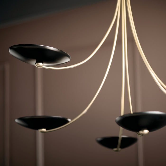 Myhouse Lighting Kichler - 52857CPZBK - Six Light Chandelier - Palmela - Champagne Bronze