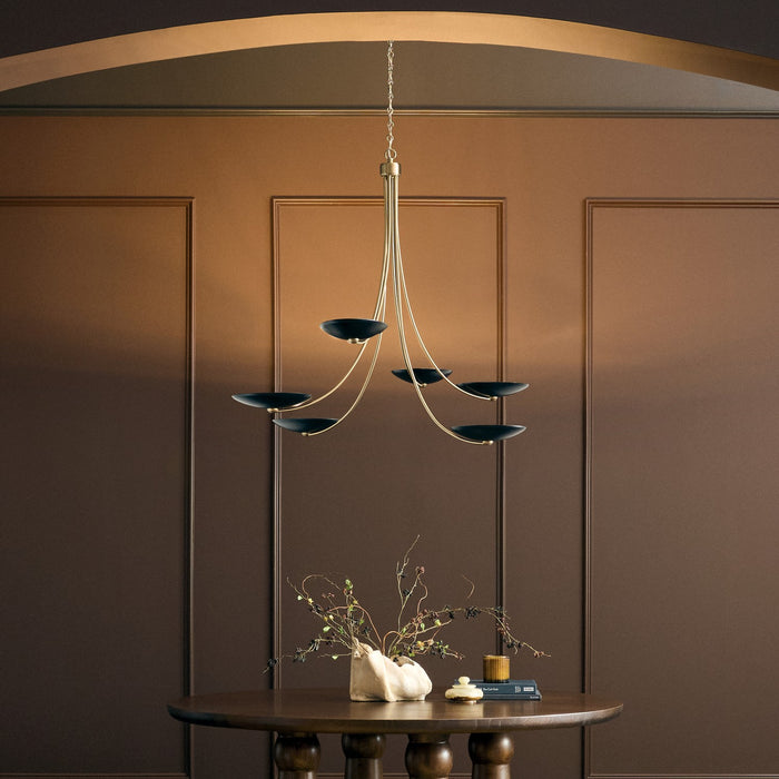 Myhouse Lighting Kichler - 52857CPZBK - Six Light Chandelier - Palmela - Champagne Bronze