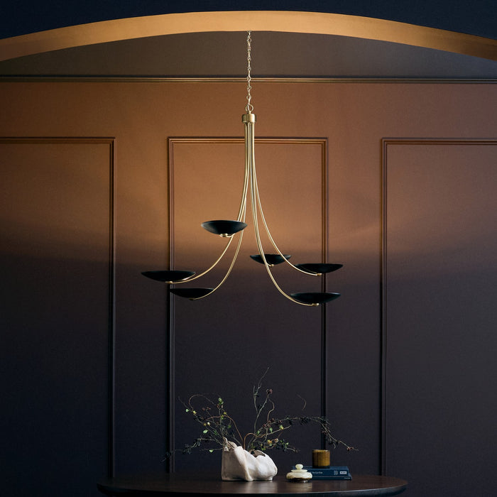 Myhouse Lighting Kichler - 52857CPZBK - Six Light Chandelier - Palmela - Champagne Bronze