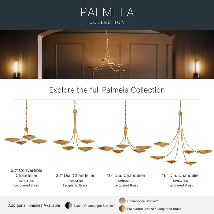Myhouse Lighting Kichler - 52855LBR - Four Light Chandelier - Palmela - Lacquered Brass