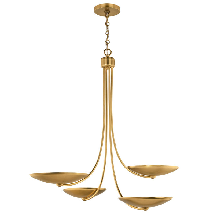 Myhouse Lighting Kichler - 52855LBR - Four Light Chandelier - Palmela - Lacquered Brass