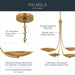 Myhouse Lighting Kichler - 52855LBR - Four Light Chandelier - Palmela - Lacquered Brass