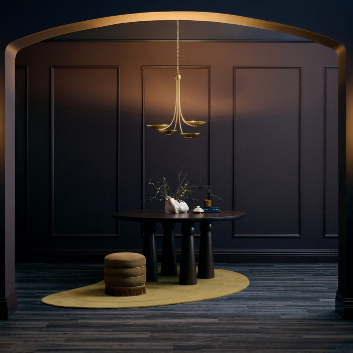 Myhouse Lighting Kichler - 52855LBR - Four Light Chandelier - Palmela - Lacquered Brass