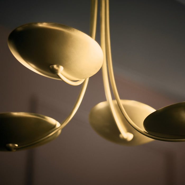 Myhouse Lighting Kichler - 52855LBR - Four Light Chandelier - Palmela - Lacquered Brass