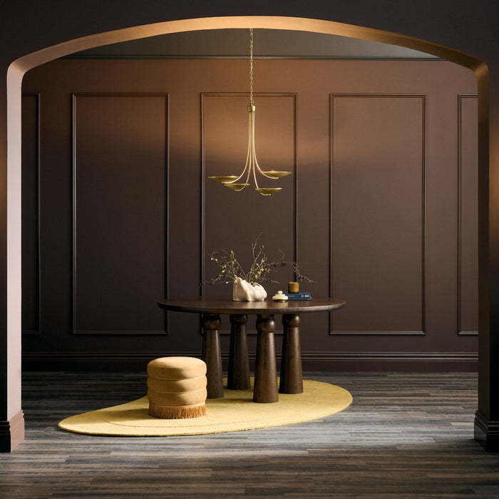 Myhouse Lighting Kichler - 52855LBR - Four Light Chandelier - Palmela - Lacquered Brass