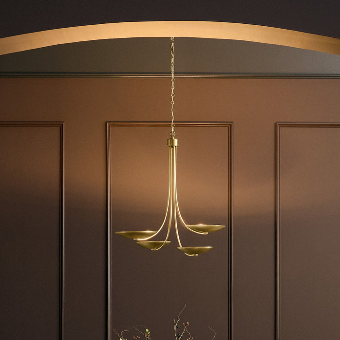 Myhouse Lighting Kichler - 52855LBR - Four Light Chandelier - Palmela - Lacquered Brass