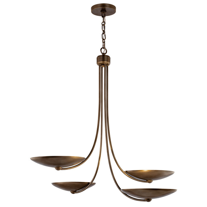 Myhouse Lighting Kichler - 52855LBRLBZ - Four Light Chandelier - Palmela - Lacquered Brass