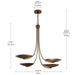 Myhouse Lighting Kichler - 52855LBRLBZ - Four Light Chandelier - Palmela - Lacquered Brass