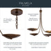 Myhouse Lighting Kichler - 52855LBRLBZ - Four Light Chandelier - Palmela - Lacquered Brass
