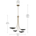 Myhouse Lighting Kichler - 52855CPZBK - Four Light Chandelier - Palmela - Champagne Bronze