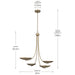 Myhouse Lighting Kichler - 52855CPZ - Four Light Chandelier - Palmela - Champagne Bronze