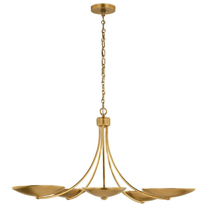 Myhouse Lighting Kichler - 52856LBR - Five Light Chandelier - Palmela - Lacquered Brass
