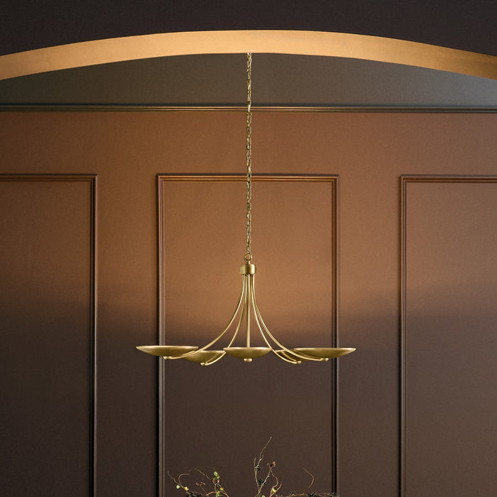 Myhouse Lighting Kichler - 52856LBR - Five Light Chandelier - Palmela - Lacquered Brass