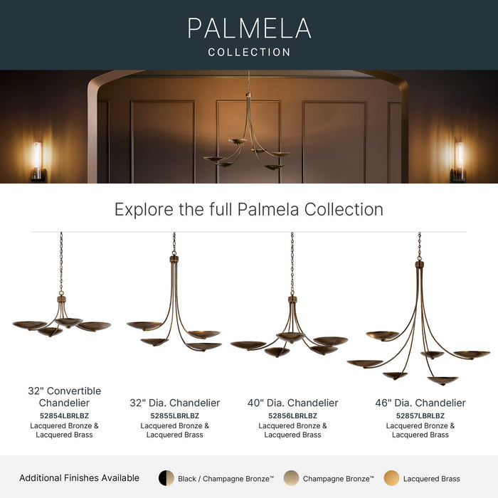 Myhouse Lighting Kichler - 52856LBRLBZ - Five Light Chandelier - Palmela - Lacquered Brass