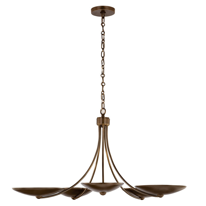 Myhouse Lighting Kichler - 52856LBRLBZ - Five Light Chandelier - Palmela - Lacquered Brass