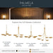 Myhouse Lighting Kichler - 52854LBR - Four Light Chandelier/Semi Flush - Palmela - Lacquered Brass