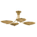Myhouse Lighting Kichler - 52854LBR - Four Light Chandelier/Semi Flush - Palmela - Lacquered Brass
