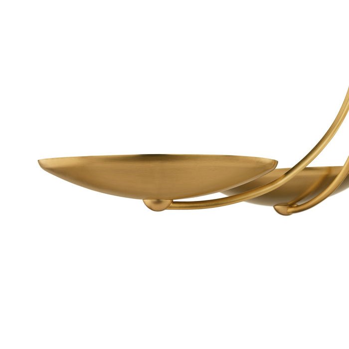 Myhouse Lighting Kichler - 52854LBR - Four Light Chandelier/Semi Flush - Palmela - Lacquered Brass