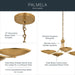 Myhouse Lighting Kichler - 52854LBR - Four Light Chandelier/Semi Flush - Palmela - Lacquered Brass