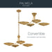 Myhouse Lighting Kichler - 52854LBR - Four Light Chandelier/Semi Flush - Palmela - Lacquered Brass