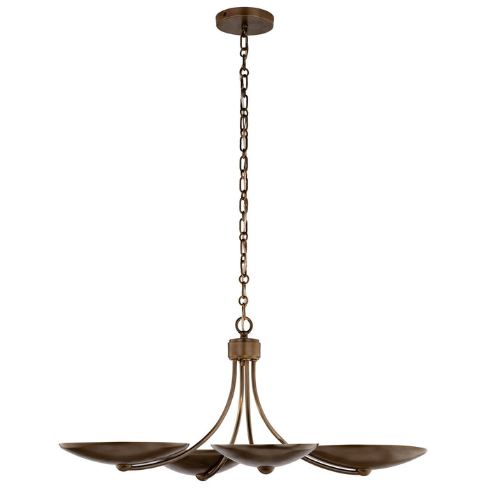 Myhouse Lighting Kichler - 52854LBRLBZ - Four Light Chandelier/Semi Flush - Palmela - Lacquered Brass