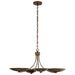 Myhouse Lighting Kichler - 52854LBRLBZ - Four Light Chandelier/Semi Flush - Palmela - Lacquered Brass
