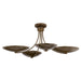Myhouse Lighting Kichler - 52854LBRLBZ - Four Light Chandelier/Semi Flush - Palmela - Lacquered Brass