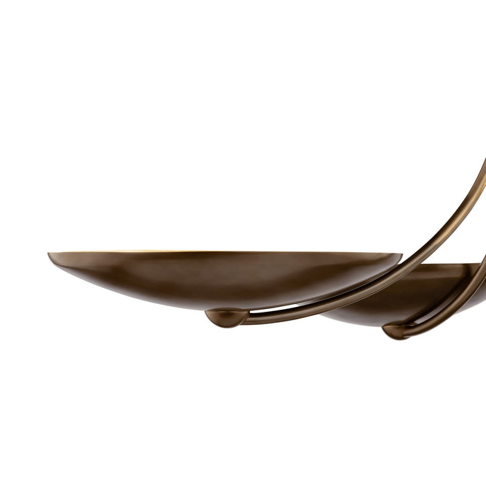 Myhouse Lighting Kichler - 52854LBRLBZ - Four Light Chandelier/Semi Flush - Palmela - Lacquered Brass