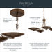 Myhouse Lighting Kichler - 52854LBRLBZ - Four Light Chandelier/Semi Flush - Palmela - Lacquered Brass