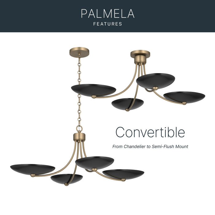 Myhouse Lighting Kichler - 52854CPZBK - Four Light Chandelier/Semi Flush - Palmela - Champagne Bronze