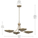 Myhouse Lighting Kichler - 52854CPZ - Four Light Chandelier/Semi Flush - Palmela - Champagne Bronze