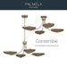 Myhouse Lighting Kichler - 52854CPZ - Four Light Chandelier/Semi Flush - Palmela - Champagne Bronze