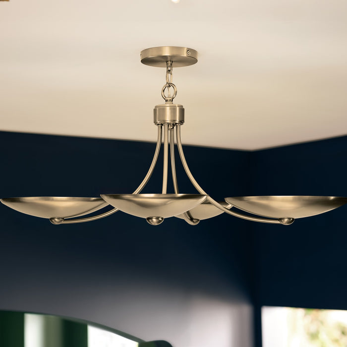 Myhouse Lighting Kichler - 52854CPZ - Four Light Chandelier/Semi Flush - Palmela - Champagne Bronze