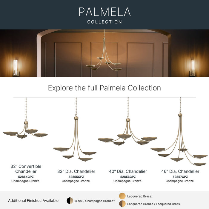 Myhouse Lighting Kichler - 52854CPZ - Four Light Chandelier/Semi Flush - Palmela - Champagne Bronze