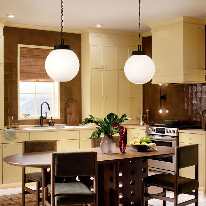 Myhouse Lighting Kichler - 52867BK - One Light Pendant - Andorra - Black