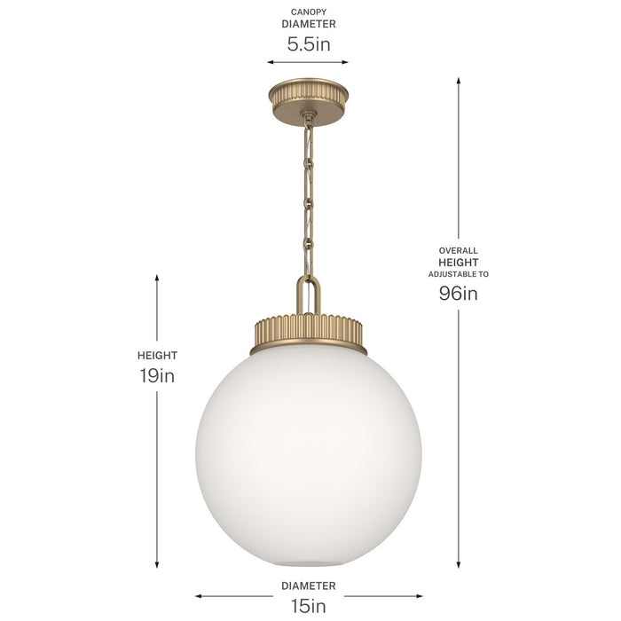Myhouse Lighting Kichler - 52867CPZ - One Light Pendant - Andorra - Champagne Bronze