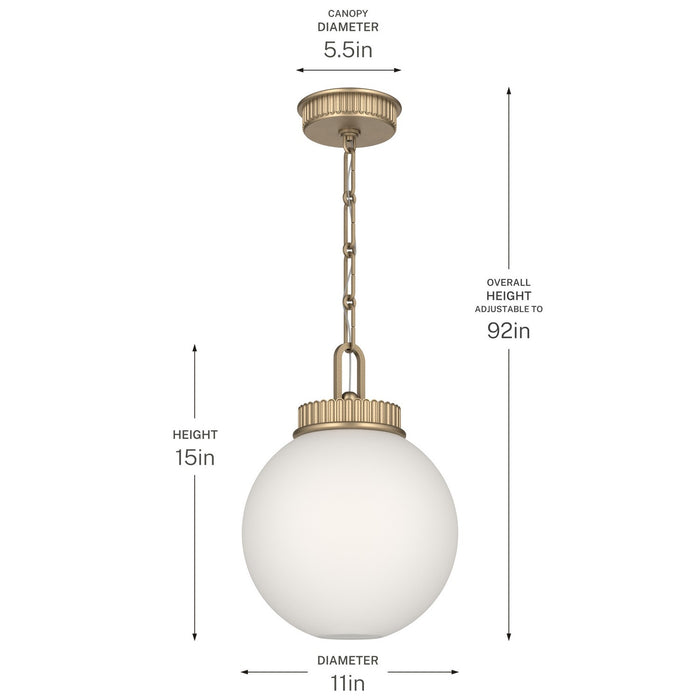 Myhouse Lighting Kichler - 52866CPZ - One Light Pendant - Andorra - Champagne Bronze