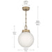 Myhouse Lighting Kichler - 52866CPZ - One Light Pendant - Andorra - Champagne Bronze