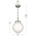 Myhouse Lighting Kichler - 52866PN - One Light Pendant - Andorra - Polished Nickel