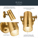 Myhouse Lighting Kichler - 52840LBR - LED Wall Sconce - Ruehl - Lacquered Brass