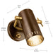 Myhouse Lighting Kichler - 52840LBZ - LED Wall Sconce - Ruehl - Lacquered Bronze